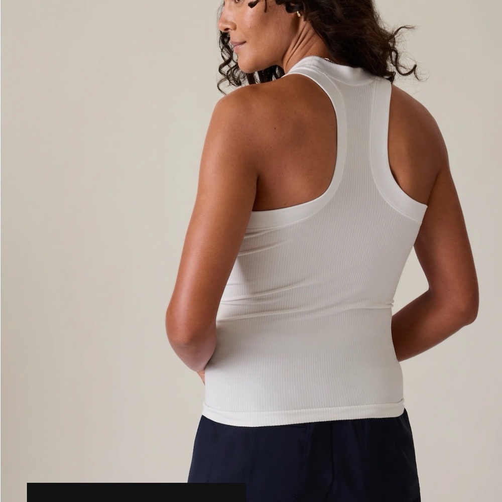 White Ribbed Tank Top